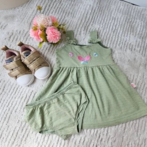 Vestido baby com calcinha, tamanho G