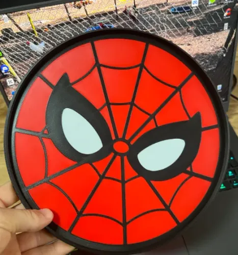 Abajur Luminária LED Homem-Aranha Redonda - Decoração Quarto Gamer e Geek - Parede e Mesa