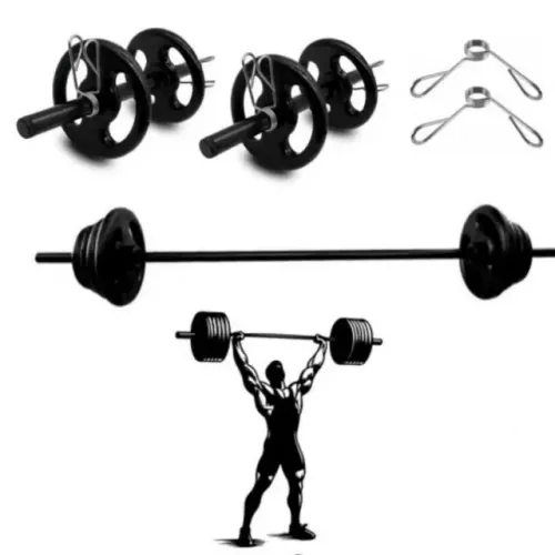 Vendo kit de musculação (em estado de novo, usado poucas vezes)