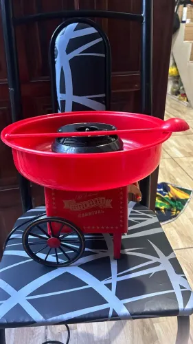 Máquina de Algodão-Doce Vintage / Carrinho Retrô Vermelho