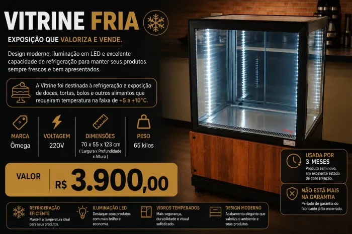 Vitrine fria - não entrego! Retirada em Sorocaba!