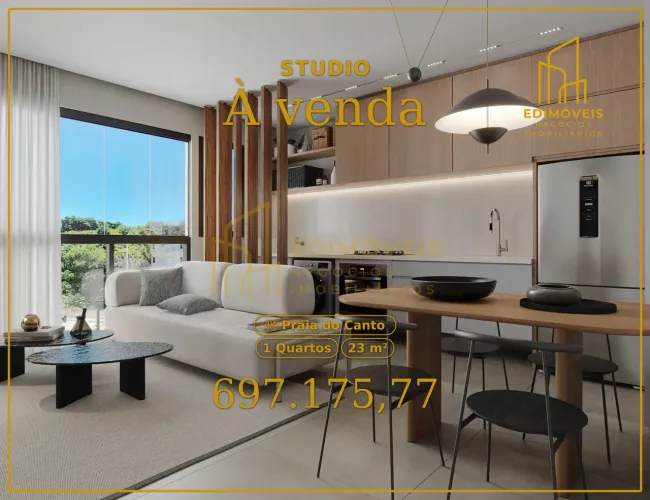 Incrível Studio na Praia do Canto | Ideal para investimento