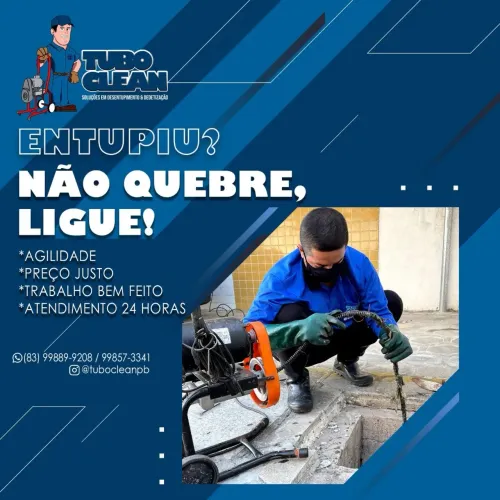Tubo Clean Desentupidora (Atendimento Imediato)