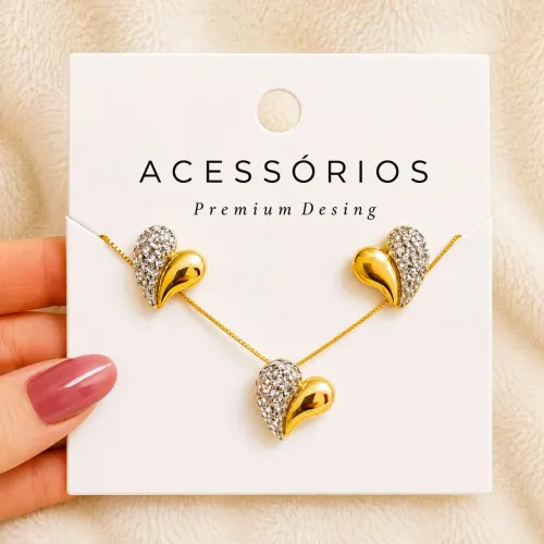 Conjunto Semijoias Dia dos Namorados 