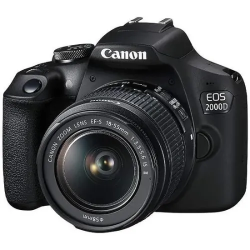 Câmera Digital Canon EOS 2000D 24.1MP 3.0 Lente EF-S 18-55MM IS II - Nova