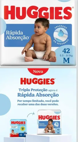 3 FRALDAS HUGGIES 42und/cada