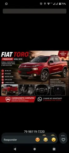 Fiat Toro Freedom 2.0 16V 4X4 Diesel Aut. 2019