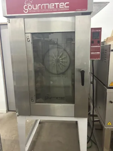 FORNO TURBO 10 ASSADEIRAS ELETRICO - TRI - EPOXI GOURMETEC SEMI NOVO