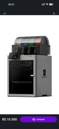 Impressora 3d Bambu Lab P2s Combo Ams 2 Pro Prateado