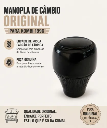 Manopla de Câmbio para Kombi 1996 | Original | Perfeita