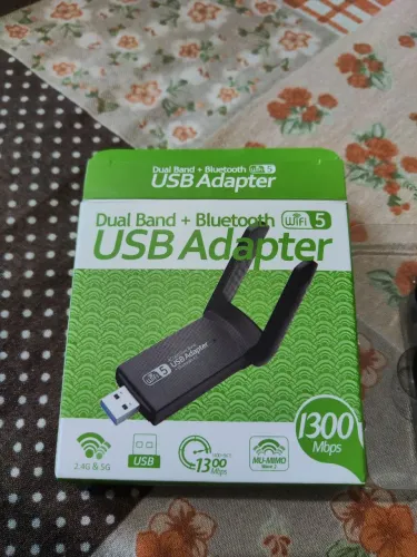 Adaptador Wi-Fi USB Dual Band + Bluetooth Wifi5 1300mbps