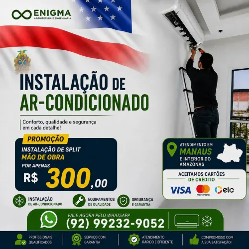 Instalação e manutenção de ar condicionado