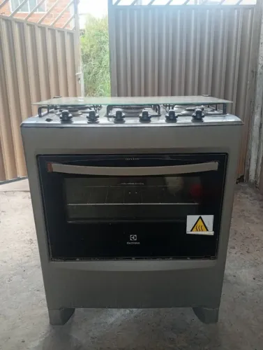 Fogão 5 Bocas Electrolux Prata - Super Conservado e Funcionando Tudo! ?