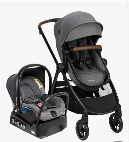 Vendo carrinho Maxi Cosi Ana 3 usado com bebê conforto e base fixa