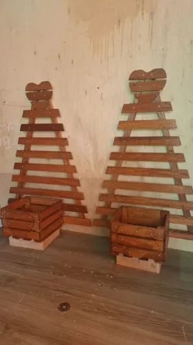 Kit Jardineiras de Madeira Artesanais ? - Decoração e Plantas