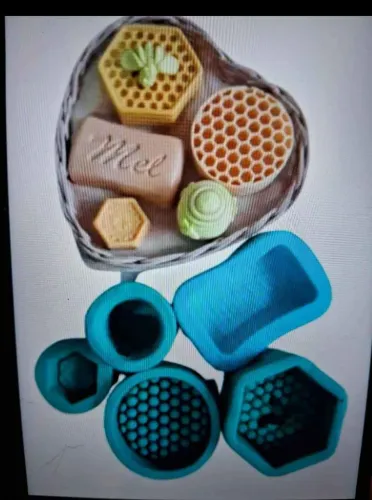 Formas de silicone e cortador para sabonete artesanal