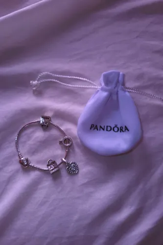 Pulseira Pandora Com Saco de Veludo