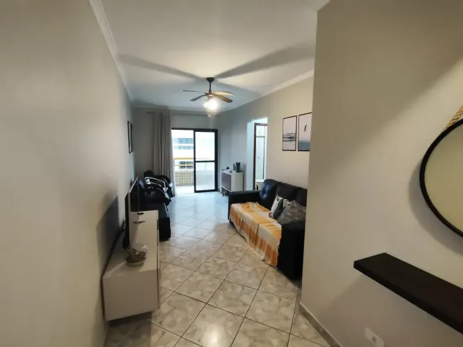 Apartamento 1 dormitório revertido em 2 dormitórios bairro Aviação em Praia Grande SP
