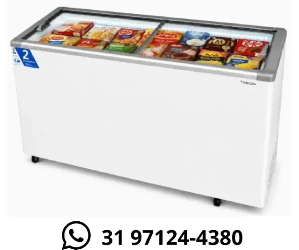 Congelador Horizontal Tampa de Vidro 503 litros Fricon