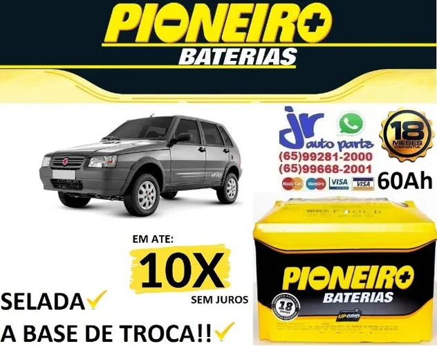 Bateria Moura Uno Fire 1.0 60Ah 12v  