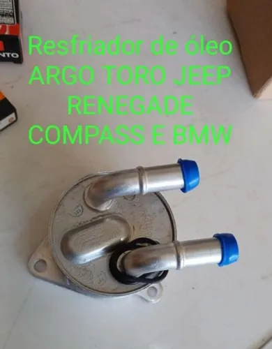 Resfriador trocador de calor óleo Fiat argo cronos toro e jeep renegade compass bmw