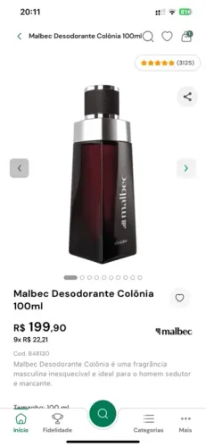 Malbec Tradicional original e lacrado Boticário 