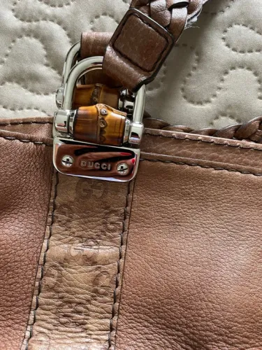 Bolsa Couro Bege escuro Gucci