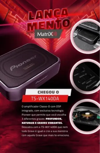 Caixa subwoofer slim Pioneer