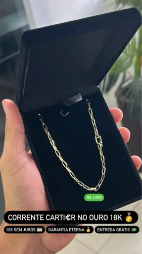 Corrente 15G MACIÇO CARTI£R ouro 18
