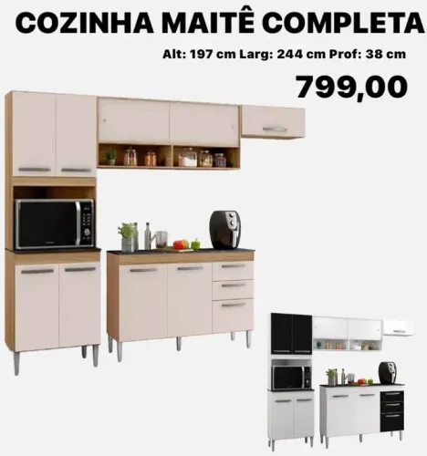 Armário de cozinha Maitê completa - ENTREGA HOJE !!!