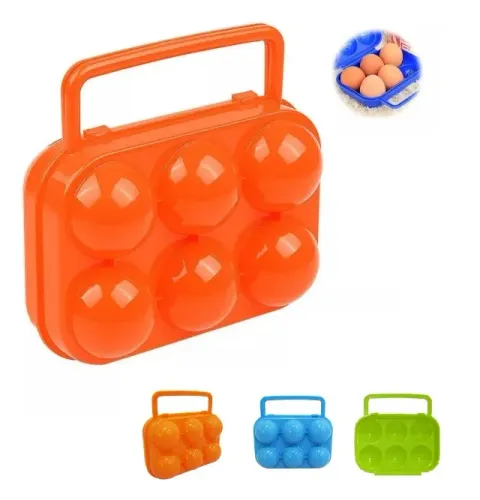 Porta Ovos Maleta De Plastico Colors C/ 6 Cavidades Ud19355