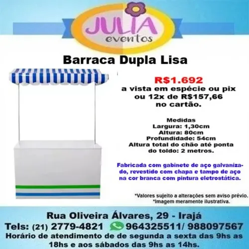 Barraca Dupla Lisa