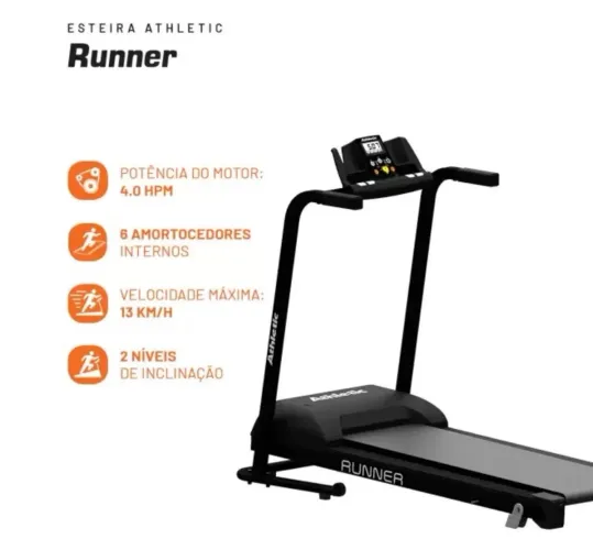 Esteira Athletic Runner para corrida e caminhada 