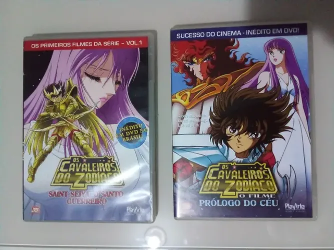 DVDs 2 filmes dos Cavaleiros do Zodíaco- Playarte/Originais