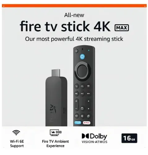 Amazon Fire Tv Stick 4k Max 16gb Wi-fi 6e Alexa Controle
