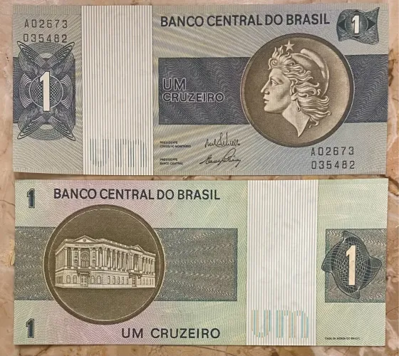 Cédula antiga 1 Cruzeiro FE 1970