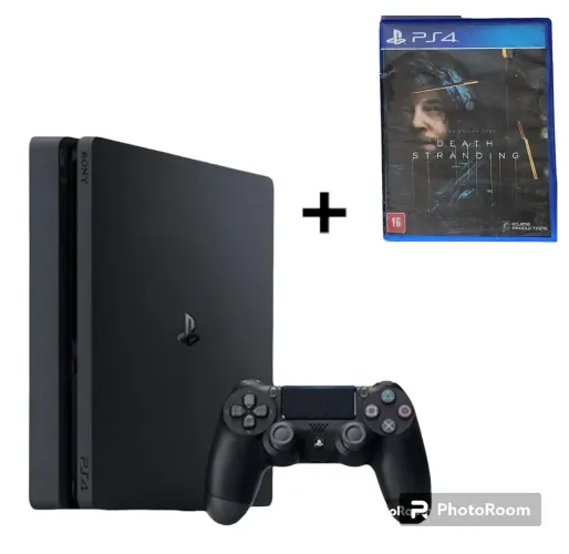 PS4 500GB c/ Garantia + Jogo. Temos Loja Física!