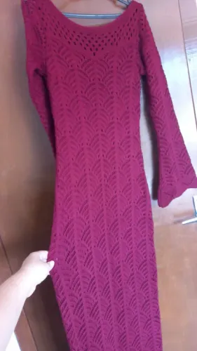 Vestido de trico vermelho