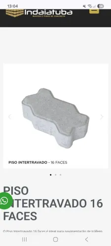 Vendo intertravado 16 faces com 6cm de profundidade
