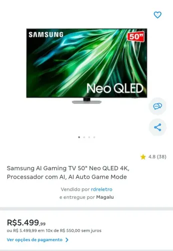 TV 50 Neo QLED SAMSUNG AI GAMING