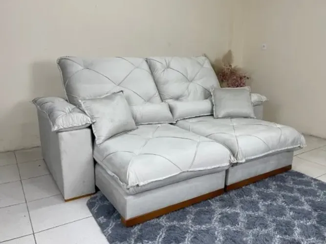 Sofá Retrátil e Reclinável Eros 2.50 cm Pronta Entrega