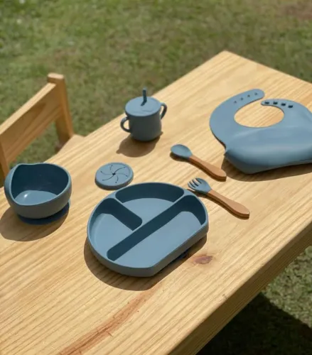 Kit de alimentação para bebê em silicone