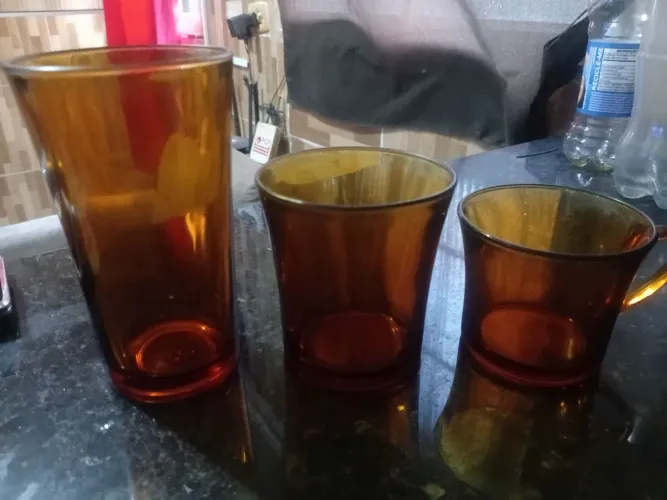 Copos xícaras pratos duralex ambar