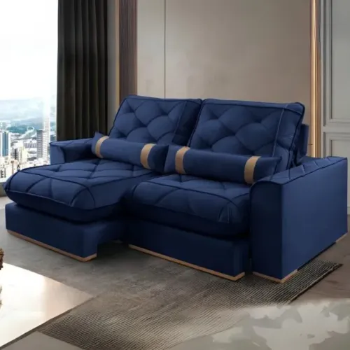 Sofá Retrátil e Reclinável Poseidon 029 2,50 cm Pronta Entrega 