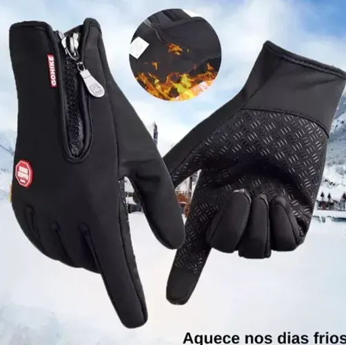Par de Luvas Térmica Ciclista Motociclista Motoqueiro Touch Impermeável Bike Moto z974