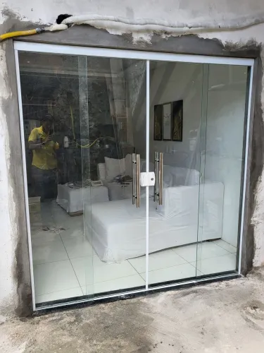 Porta Blindex 210x200 Incolor Pronta Entrega