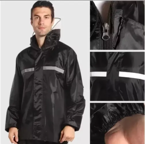 Capa de chuva para motoboy motoqueiro jaqueta e calça impermeável 
