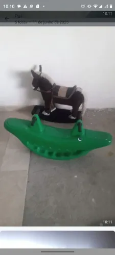 Gangorra Jacaré e Cavalinho de Balanço Infantil