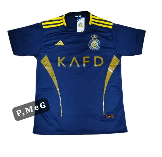 Camisa  Al Nassr CR7 Ronaldo - Azul e Dourado(dri-fit)