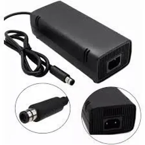 Fonte Para Xbox X-360 E Slim 1 Pino Carregador Bivolt